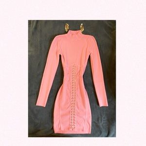 fashion nova dress, pink barbie. size small.